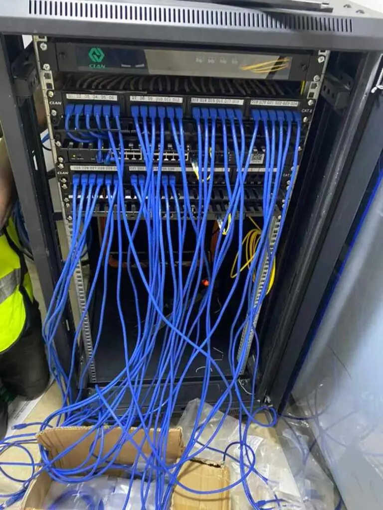 Structured network cabling installation